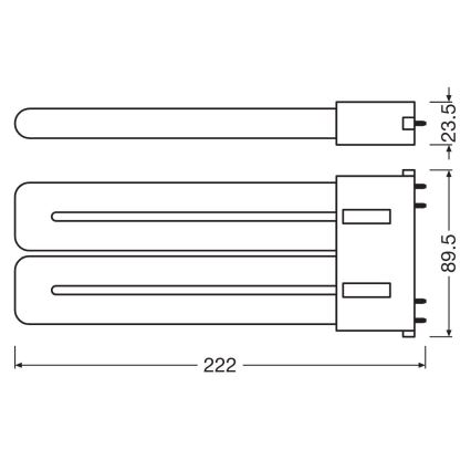 Світлодіодна люмінесцентна трубка 2G10/20W/230V 4000K - Osram