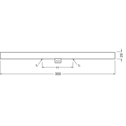 Світлодіодна люмінесцентна трубка S14d/3,5W/230V 2700K 30 см - Osram