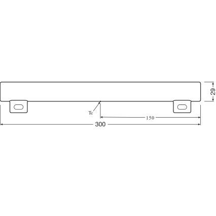 Світлодіодна люмінесцентна трубка S14s/3,5W/230V 2700K 30 см - Osram
