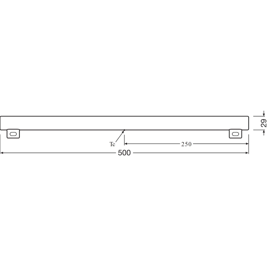 Світлодіодна люмінесцентна трубка S14s/6W/230V 2700K 50 см - Osram
