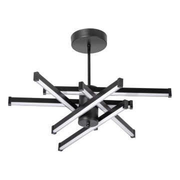 Світлодіодна люстра на штанзі 6xLED/10W/230V 3000-6500K діаметр 66 см чорний