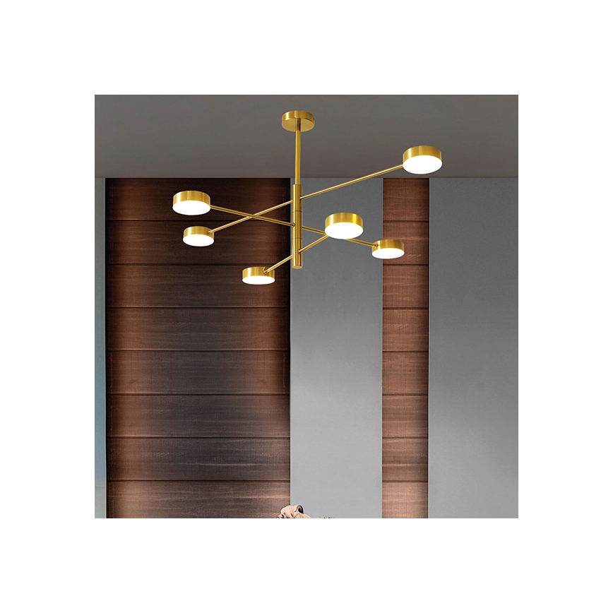 Світлодіодна люстра на штанзі LED/30W/230V 3000K золотий
