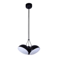 Світлодіодна люстра на тросі CROWD 3xLED/20W/230V чорна