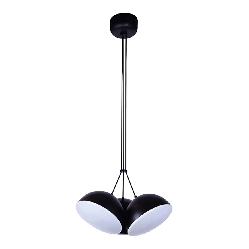 Світлодіодна люстра на тросі CROWD 3xLED/20W/230V чорна