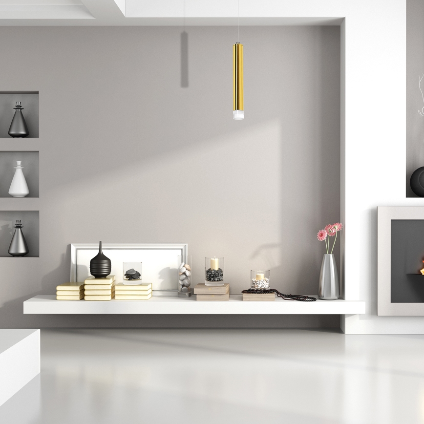 Світлодіодна люстра на тросі GOLDIE LED/5W/230V золота