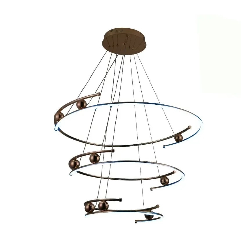 Світлодіодна регульована люстра на тросі LED/170W/230V 3000-6500K діам. 80 см + дистанційне керування