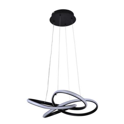 Світлодіодна регульована люстра на тросі LED/40W/230V 3000-6500K діам. 48 см чорна + дистанційне керування