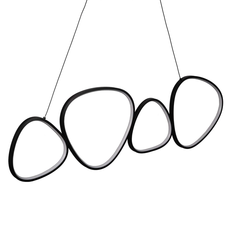 Світлодіодна люстра на тросі ПЕТРА 48 Вт/230 В 4000 К чорна