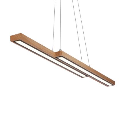 Світлодіодна люстра на тросі SENTO LED/19W/230V дерев'яна