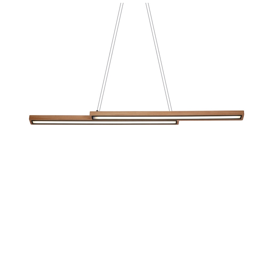 Світлодіодна люстра на тросі SENTO LED/19W/230V дерев'яна