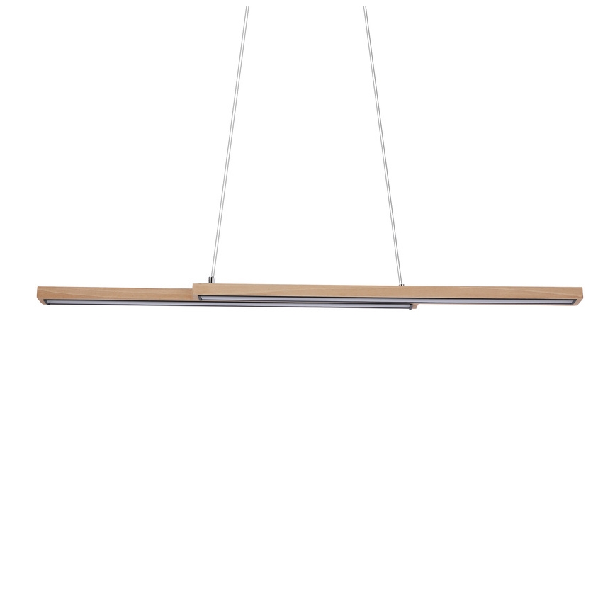 Світлодіодна люстра на тросі SENTO LED/19W/230V дерев'яна