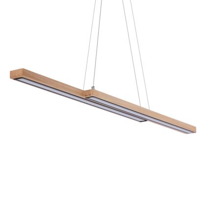 Світлодіодна люстра на тросі SENTO LED/19W/230V дерев'яна