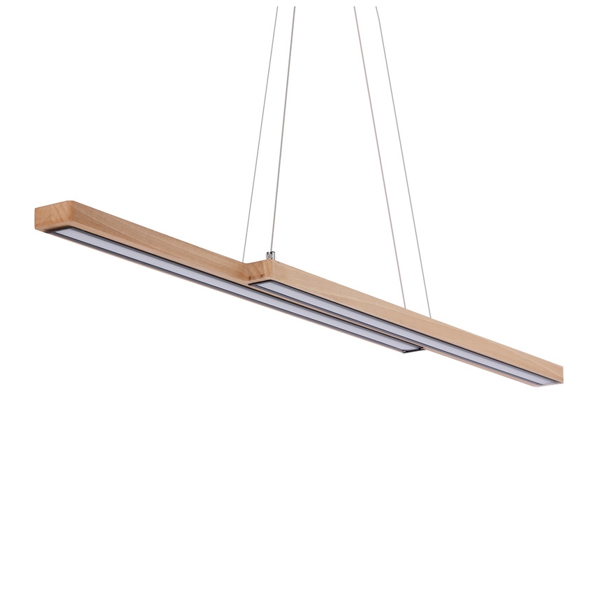 Світлодіодна люстра на тросі SENTO LED/19W/230V дерев'яна