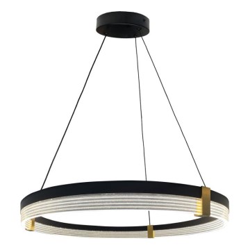 Світлодіодна люстра на тросі TRIANGLE LED/40Вт/230В 3000/4000/6000К діаметр 60 см чорна