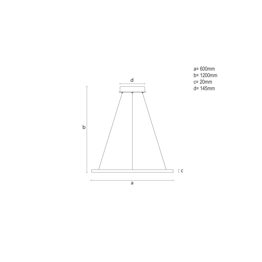 LED затемнювана підвісна люстра на тросі LED/32W/230V 3000-6500K діам. 60 cm + дистанційне керування