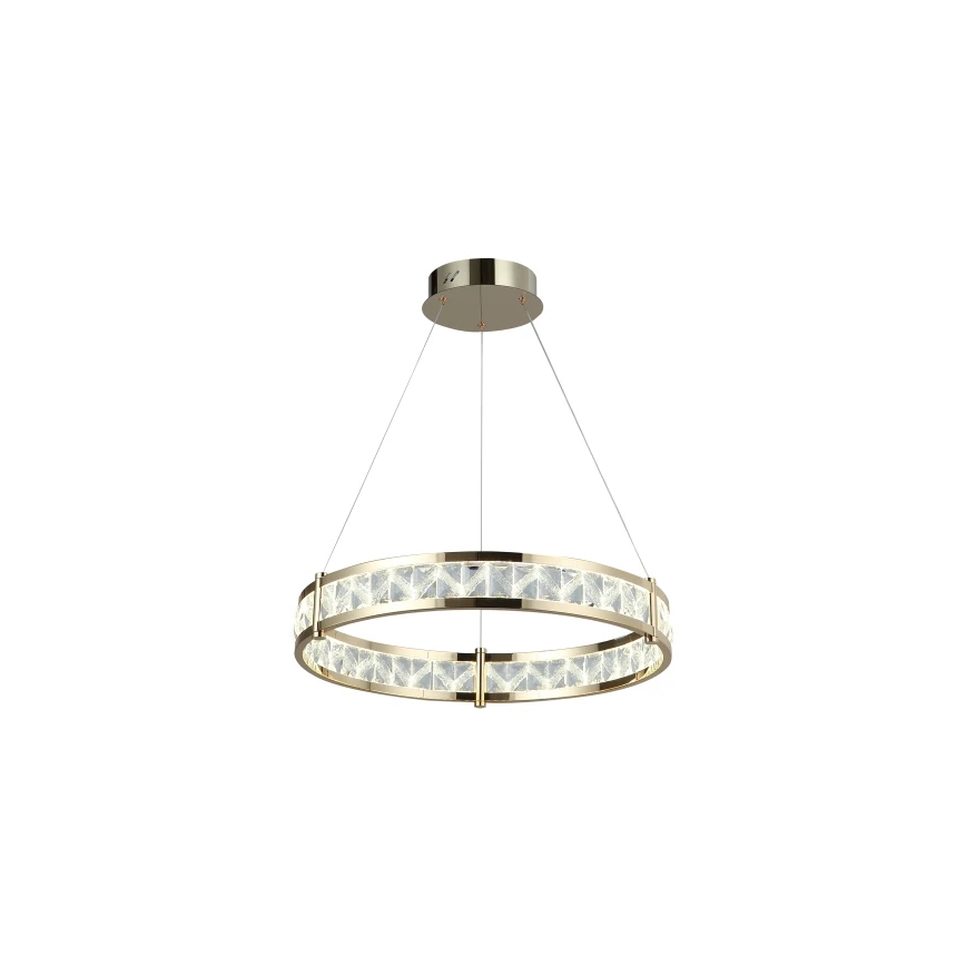 Димована LED-кришталева люстра на тросі ENRIQUE LED/55W//230V 3000-6000K діаметр 80 см + пульт дистанційного керування