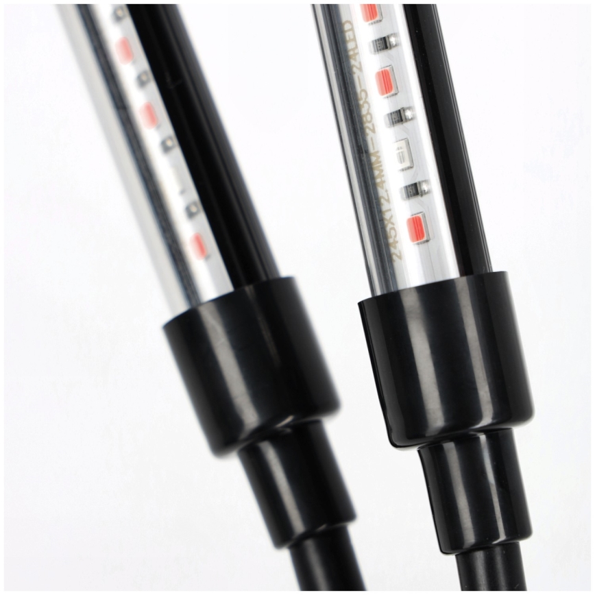 Світлодіодна регульована гнучка настільна лампа для вирощування рослин VITARO 3xLED/10W/230V чорна