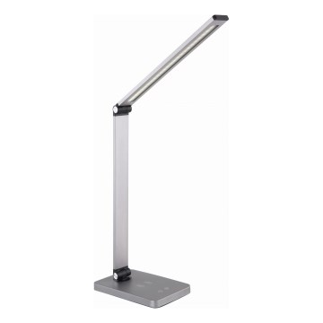 Світлодіодна настільна лампа з бездротовою зарядкою LED/10W/230V 3000/4000/4500/5000/6000K матовий хром