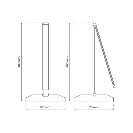 Світлодіодна настільна лампа з бездротовою зарядкою VARIO LED/5W/230V 3000-6000K чорний