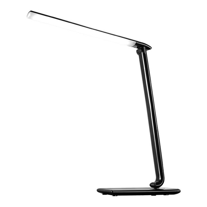 Світлодіодна настільна лампа з регулюванням яскравості та USB розʼємом LED/12W/230V чорний