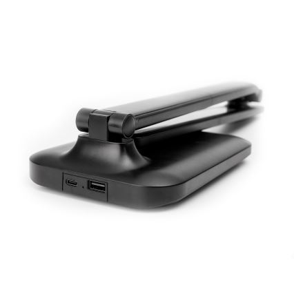 Світлодіодна настільна сенсорна лампа з регулюванням яскравості та USB-портом REMUS LED/5W/230V чорна