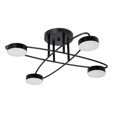 Світлодіодна накладна люстра 4xLED/7W/230V 3000-6000K діам. 60 см чорна