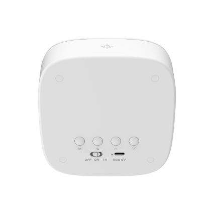 Світлодіодна регульована нічна лампа з будильником BUNNY LED/1,2W/5V 3000K