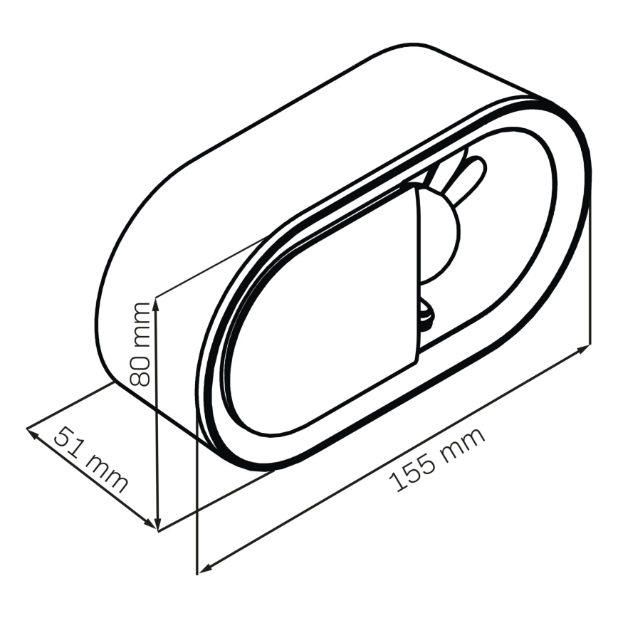 Світлодіодна регульована нічна лампа з будильником BUNNY LED/1,2W/5V 3000K