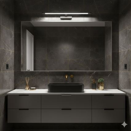 LED освітлення дзеркала для ванної кімнати KLIMT LED/12W/230V 3000/4000/6000K 60 см IP44 чорний