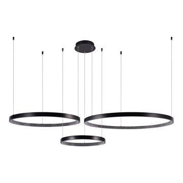 Світлодіодна підвісна люстра 3xLED/19W/230V 4000K чорний