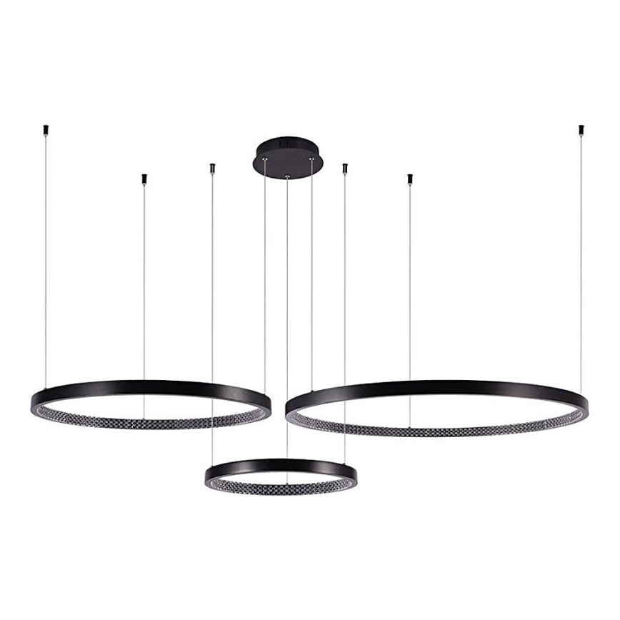 Світлодіодна підвісна люстра 3xLED/19W/230V 4000K чорний