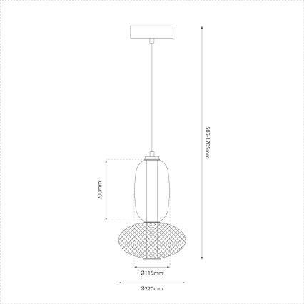 Світлодіодна підвісна люстра ARAME LED/15W/230V діаметр 22 см чорний