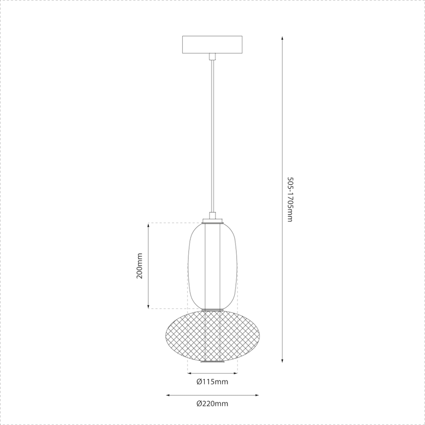Світлодіодна підвісна люстра ARAME LED/15W/230V діаметр 22 см чорний