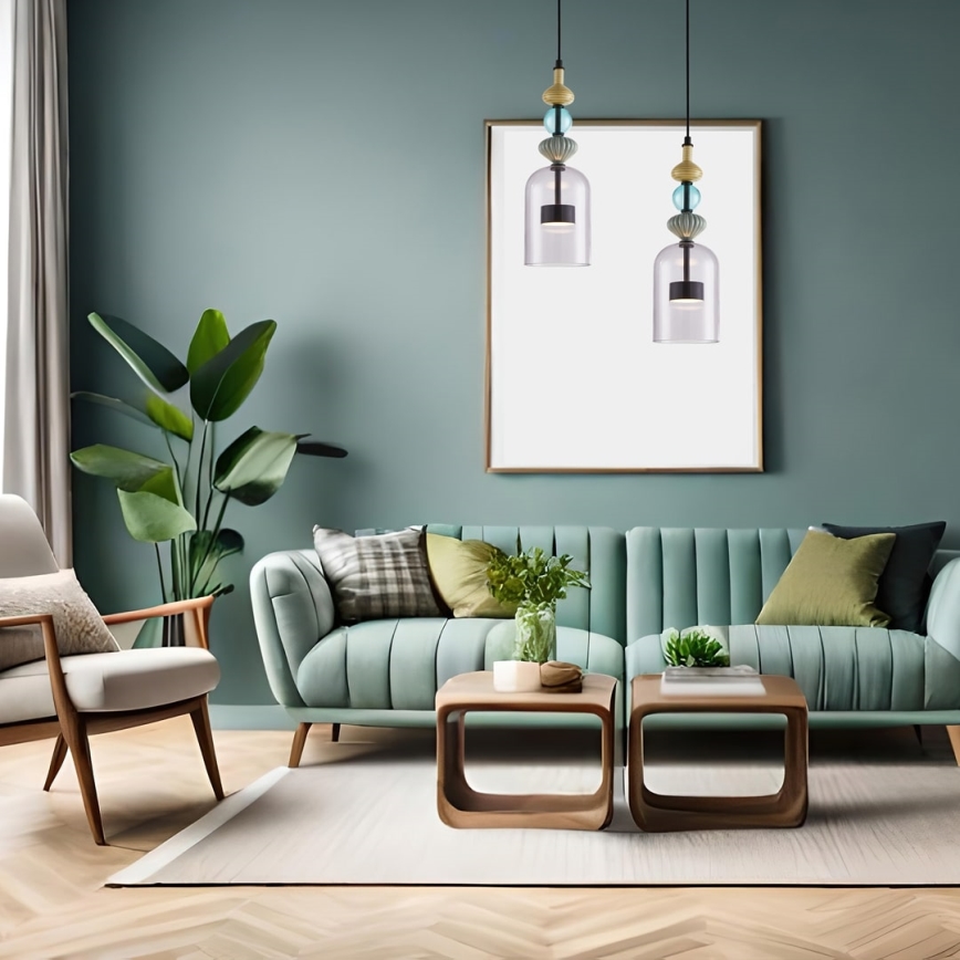 Світлодіодна підвісна люстра ARTE LED/12W/230V діаметр 13 см чорний