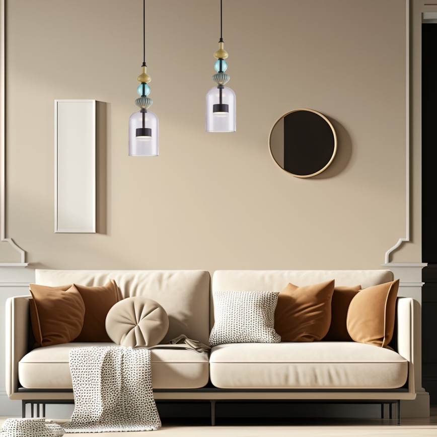 Світлодіодна підвісна люстра ARTE LED/12W/230V діаметр 13 см чорний