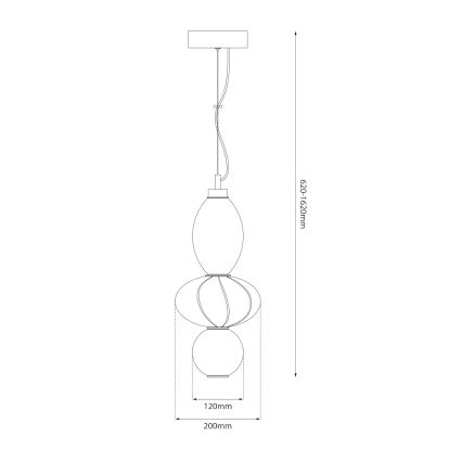 Світлодіодна підвісна люстра ASCOLI LED/18W/230V діаметр 20 см бежевий