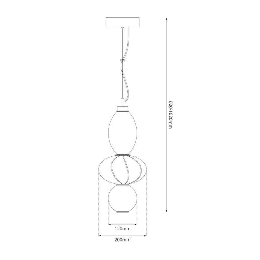 Світлодіодна підвісна люстра ASCOLI LED/18W/230V діаметр 20 см бежевий