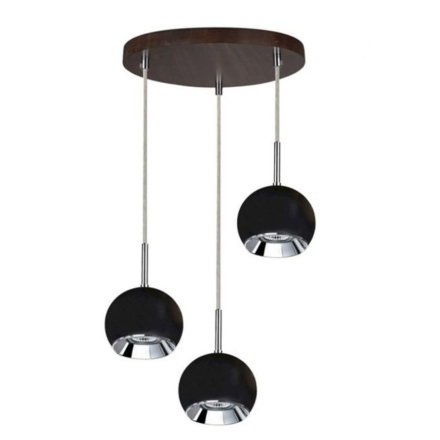 Світлодіодна підвісна люстра BALL WOOD 3xGU10/5W/230V бук