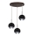 Світлодіодна підвісна люстра BALL WOOD 3xGU10/5W/230V бук