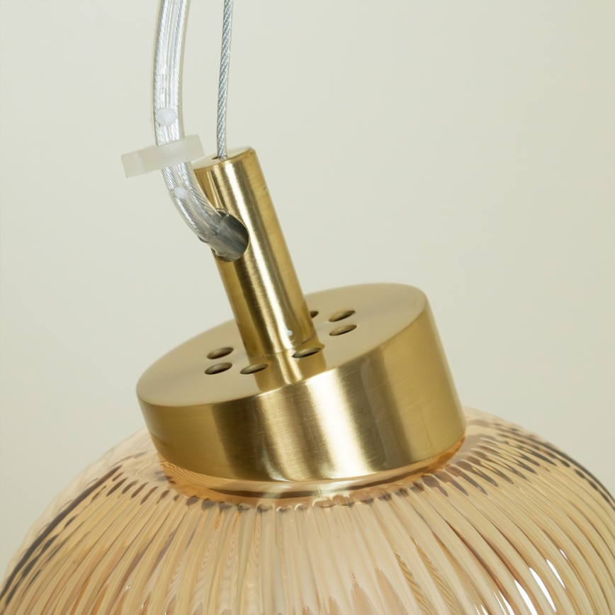 Світлодіодна підвісна люстра BOLLA LED/36W/230V золотий/димчастий