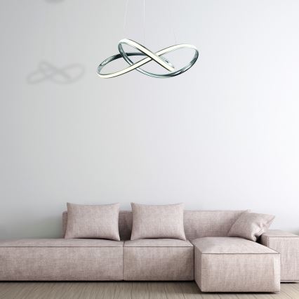 Світлодіодна підвісна люстра CAPPIO LED/36W/230V глянцевий хром