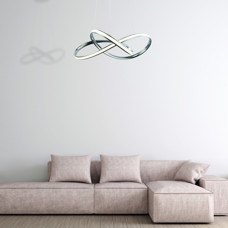 Світлодіодна підвісна люстра CAPPIO LED/36W/230V глянцевий хром
