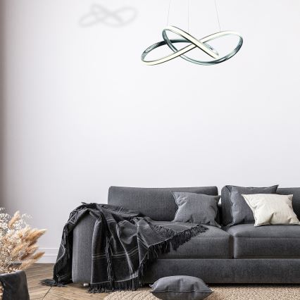 Світлодіодна підвісна люстра CAPPIO LED/36W/230V глянцевий хром