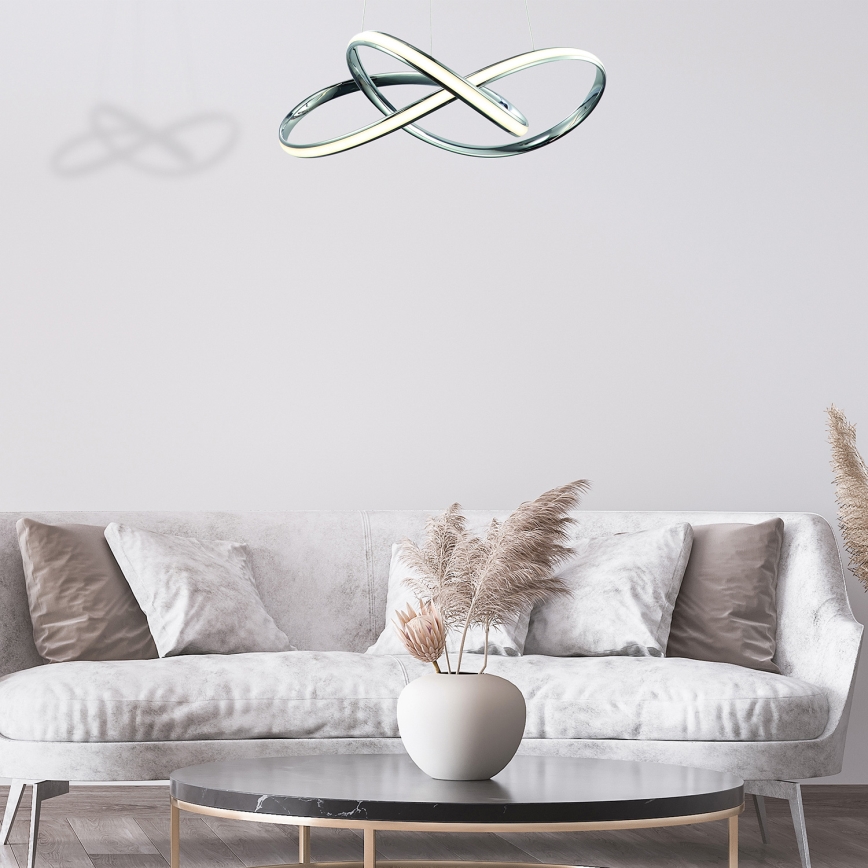 Світлодіодна підвісна люстра CAPPIO LED/36W/230V глянцевий хром