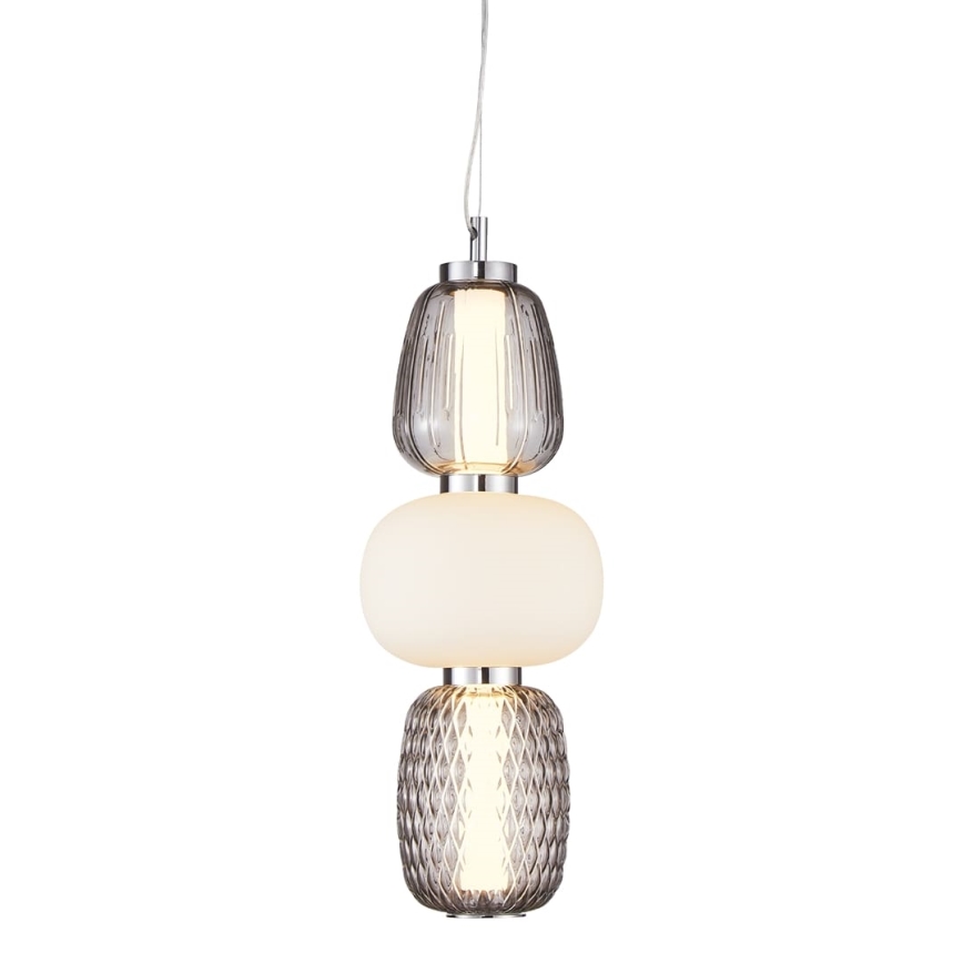 Світлодіодна підвісна люстра CARO LED/28W/230V глянцевий хром