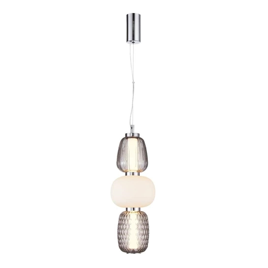 Світлодіодна підвісна люстра CARO LED/28W/230V глянцевий хром