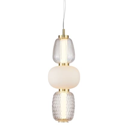 Світлодіодна підвісна люстра CARO LED/28W/230V золотий