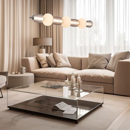 Світлодіодна підвісна люстра CARO LED/42W/230V глянцевий хром