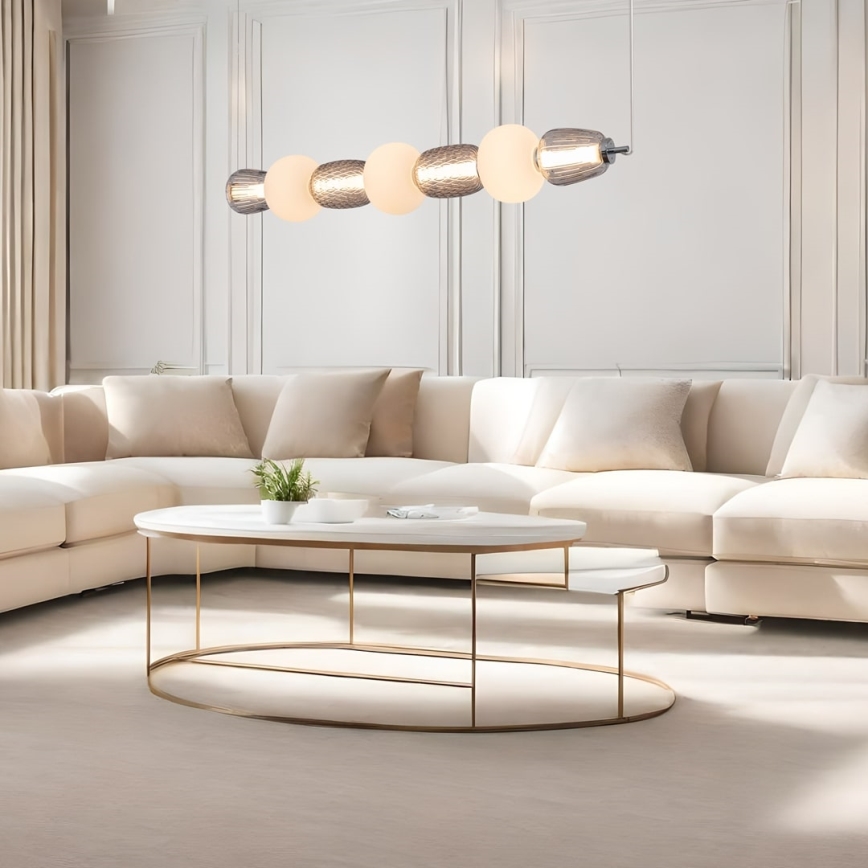 Світлодіодна підвісна люстра CARO LED/42W/230V глянцевий хром