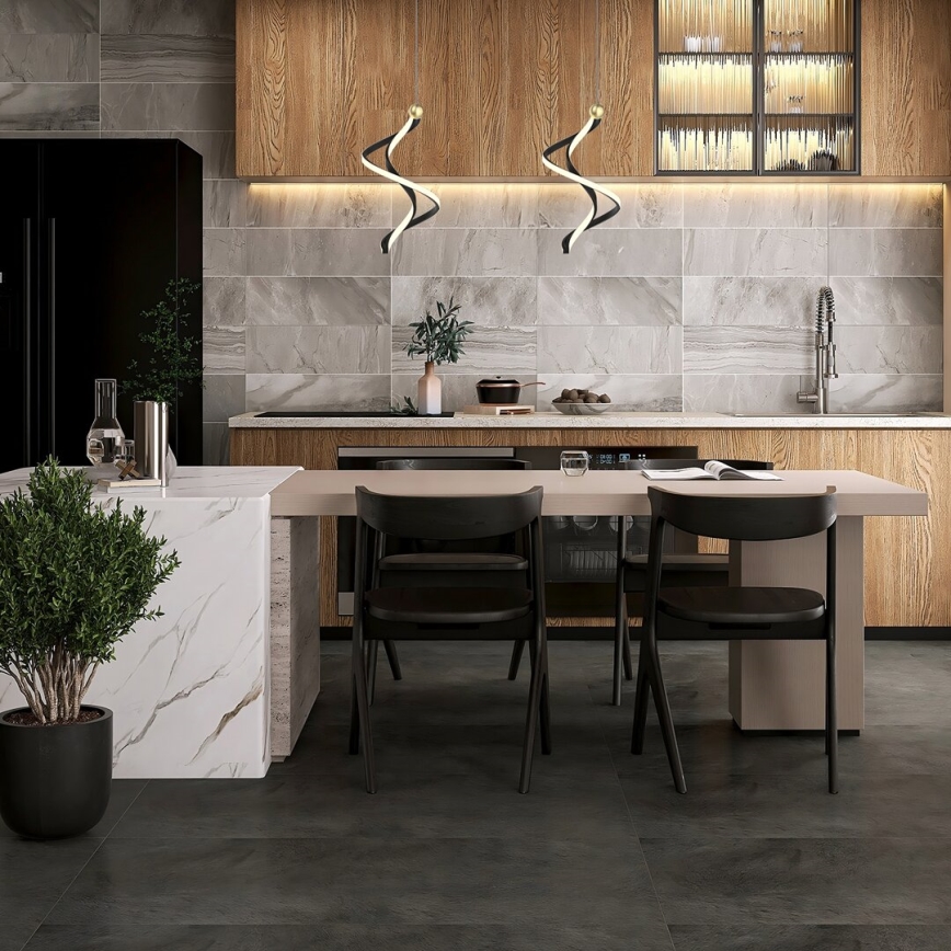 Світлодіодна підвісна люстра COLIA LED/19W/230V чорний/золотий